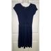 Anthropologie Dresses | Anthropologie Dolan T-Shirt Knot Front Taya Dress Size Medium Navy Blue 148$ | Color: Blue | Size: M