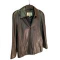 Nine West Jackets & Coats | (Nine West) Genuine Leather Jacket Women's | Color: Black | Size: Mp