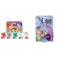 Simba 105953545 - Glibbi Mega Pack, 12x Badespaß, XXL Packung, Badewannenspielzeug, Glibber & 105953570 - Glibbi Badepinsel, Pinsel mit DREI Badebomben, färbt das Wasser bunt, magischer Zauberstab