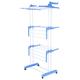 Easylife 3-Tier Mighty Drying Rack on Castors with 14 Hanger Hooks, Clothes Drying Rack, Clothes Horse Indoor, Airer, Clothes Dryer - Fully Guaranteed | Blue