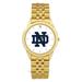 Unisex Gold Notre Dame Fighting Irish Team Logo Rolled Linked Bracelet Wristwatch