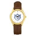 Unisex Gold/Brown Saint Louis Billikens Team Logo Leather Wristwatch