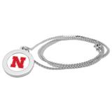 Women's Silver Nebraska Huskers Logo Pendant Necklace