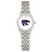 Women's Silver Kansas State Wildcats Logo Medallion Rolled Link Bracelet Wristwatch