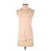 Nike Active Tank Top: Pink Solid Activewear - Women's Size X-Small