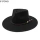 Chapeau Fedora en laine pour hommes et femmes chapeaux de jazz en feutre vintage casquette Trilby