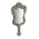 Biscottini Handspiegel 20 x 4 x 38 cm aus Holz | Dekorativer tragbarer Spiegel und Make-up-Spiegel für Mädchen und Mädchen | Tragbarer Friseurspiegel