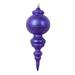 Vickerman 690833 - 10" Matte Purple Cone Christmas Tree Ornament (2 Pack) (MT224566)