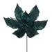 Vickerman 701119 - 11" Sea Blue Velvet Glitter Mesh Poinsettia Spray (6 Pack) (QG227962)