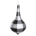 Vickerman 711217 - 8" White / Black Plaid Glitter Drop Candy Christmas Tree Ornament (2 Pack) (MT2213180)