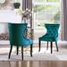 Chic Home Pixie Wingback Velvet Dining Chair, Set of 2