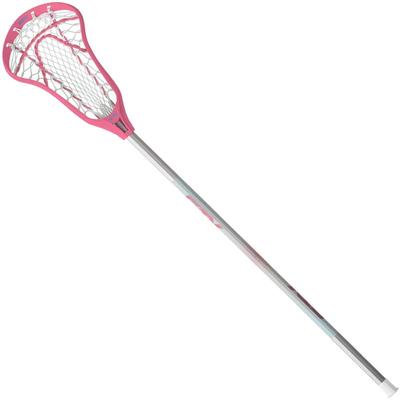 STX Crux 100 Mesh Women's Complete Lacrosse Stick with 6000 Handle Pink/Pink