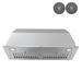 AKDY 343 CFM Convertible Insert Range Hood in Silver Stainless Steel in Gray | 11.4 H x 27.8 W x 11.5 D in | Wayfair RH0666