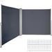 VEVOR 19.7' W x 0.2' D Manual Retraction Side Awning, Polyester in Gray | 63 H x 236 W x 2 D in | Wayfair ZYPF160X600CMGY01V0