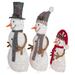 Northlight Seasonal Lighted Snowman Family Outdoor Christmas Decoration Polyester in White | 39.25 H x 11 W x 33 D in | Wayfair NORTHLIGHT H93956