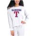 Women's Concepts Sport Cream/Gray Texas Rangers Pendant French Terry Long Sleeve Top