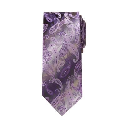 Men's Big & Tall KS Signature Extra Long Classic Paisley Tie by KS Signature in Soft Purple Paisley Necktie