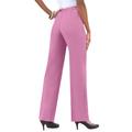 Plus Size Women's Classic Bend Over® Pant by Roaman's in Mauve Orchid (Size 18 T) Pull On Slacks