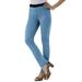 Plus Size Women's Invisible Stretch® All Day Straight-Leg Jean by Denim 24/7 in Light Stonewash (Size 44 W)