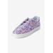 Wide Width Women's The Bungee Slip On Sneaker by Comfortview in Purple Floral (Size 10 1/2 W)