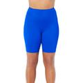 Plus Size Women's Chlorine Resistant Long Bike Short Swim Bottom by Swimsuits For All in Royal (Size 18)