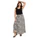Plus Size Women's Georgette Ankle Skirt by June+Vie in Neutral Zebra (Size 30/32)