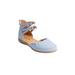 Extra Wide Width Women's The Marlowe Flat by Comfortview in Chambray (Size 10 1/2 WW)