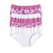 Plus Size Women's Cotton 3-Pack Color Block Full-Cut Brief by Comfort Choice in Pretty Orchid Assorted (Size 13) Underwear