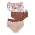 Plus Size Women's Cotton 3-Pack Color Block Full-Cut Brief by Comfort Choice in Mocha Assorted (Size 9) Underwear