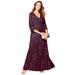 Plus Size Women's Beaded Dress by Roaman's in Dark Berry (Size 20 W) Formal Evening