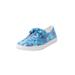 Wide Width Women's The Anzani Slip On Sneaker by Comfortview in Pretty Turquoise Paisley (Size 7 W)