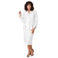 Plus Size Women's Two-Piece Skirt Suit with Shawl-Collar Jacket by Roaman's in White (Size 28 W)