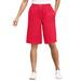 Plus Size Women's 7-Day Elastic-Waist Cotton Short by Woman Within in Vivid Red (Size 20 W)