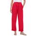 Plus Size Women's Seersucker Pant by Woman Within in Vivid Red (Size 16 W)