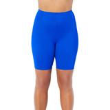 Plus Size Women's Chlorine Resistant Long Bike Short Swim Bottom by Swimsuits For All in Royal (Size 26)