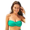 Plus Size Women's Valentine Ruched Bandeau Bikini Top by Swimsuits For All in Bali (Size 18)