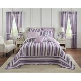 Florence Oversized Bedspread by BrylaneHome in Lilac Stripe (Size KING)