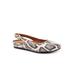 Wide Width Women's Sandy Adjustable Back Slip On Clog by SoftWalk in Black White Snake (Size 6 1/2 W)