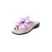 Extra Wide Width Women's The Paula Slip On Sandal by Comfortview in Purple (Size 10 1/2 WW)