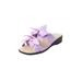 Wide Width Women's The Paula Slip On Sandal by Comfortview in Purple (Size 12 W)