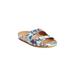 Extra Wide Width Women's The Maxi Footbed Sandal by Comfortview in Garden Multi (Size 7 1/2 WW)