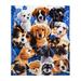 East Urban Home Puppy Fleece Blanket Microfiber/Fleece/Microfiber/Fleece in Gray/Black/Brown | 60 H x 50 W in | Wayfair