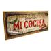 Trinx Engedi Outdoor Mi Cocina Sign for CafÃ© Decor Wood in Brown | 13 H x 32.5 W x 0.75 D in | Wayfair 113EB56B69054DFF83F0E9EC46F63C1C