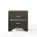 Red Barrel Studio® 2 - Drawer Solid Wood Nightstand in Gray Wood in Brown/Gray | 24 H x 24 W in | Wayfair EA2AF141993643E6818381E0E199E5E6