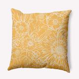 Lark Manor™ Angeleena Throw Square Indoor/Outdoor Pillow Cover & Insert Polyester/Polyfill blend in Yellow | 16 H x 16 W x 6 D in | Wayfair