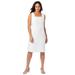 Plus Size Women's Bi-Stretch Sheath Dress by Jessica London in White (Size 26 W)