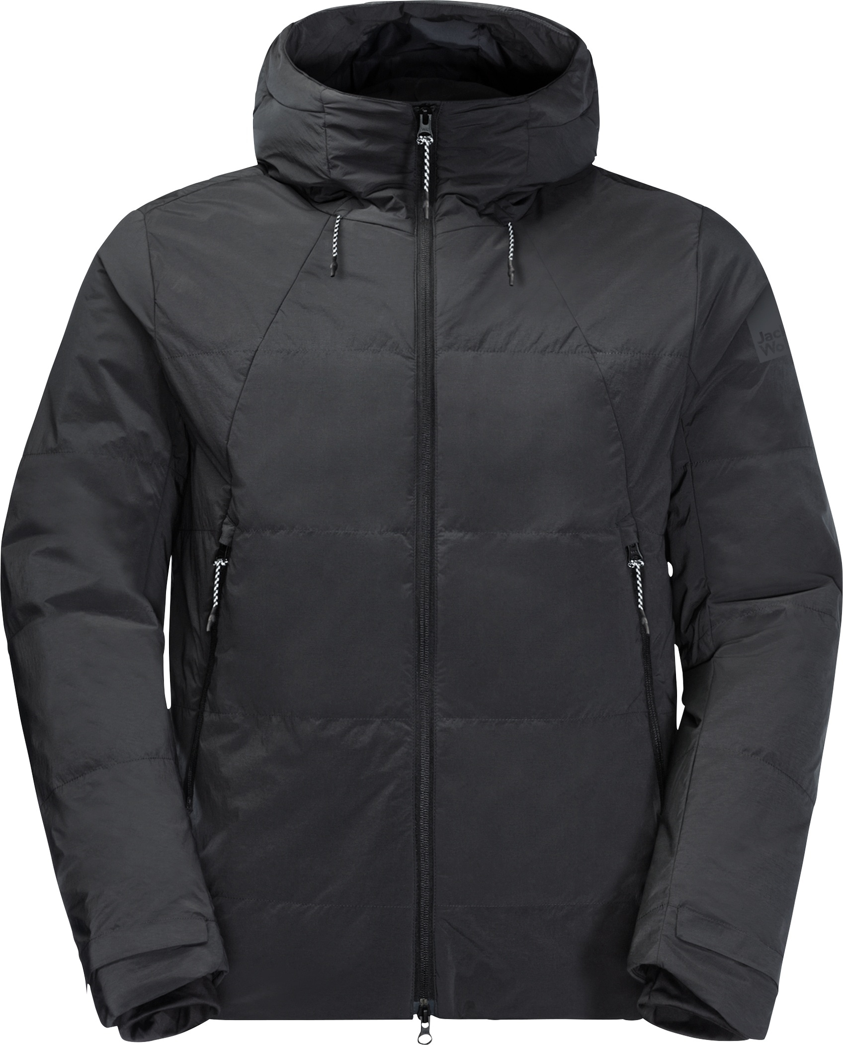 Fahrradjacke JACK WOLFSKIN "BIKE COMMUTE INS JKT M", Herren, Gr. L (52), grau (phantom), Obermaterial: 87% Polyamid, 13% sonstige Fasern; Futter: 100% Polyester; Füllung: 100% Polyester, Jacken Fahrradjacke