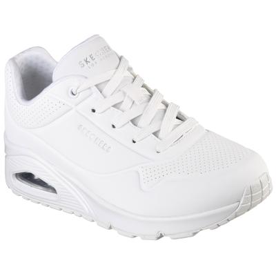 Sneaker SKECHERS "Street Uno - Stand on Air", Damen, Gr. 37, weiß (weiß, weiß), Lederimitat, sportlich, Schuhe, Freizeit