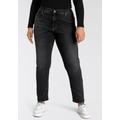 Skinny-fit-Jeans LEVI'S PLUS "311 PL SHAPING SKINNY" Gr. 18 (48), Länge 30, schwarz (black worn in) Damen Jeans Röhrenjeans