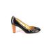 J.Crew Heels: Slip On Chunky Heel Classic Black Print Shoes - Women's Size 6 1/2 - Closed Toe